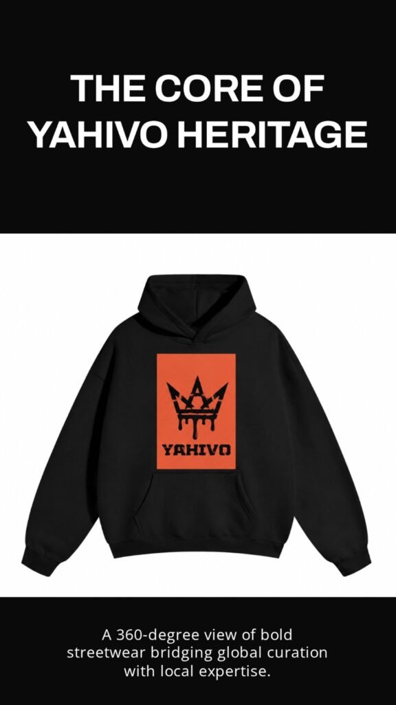 YAHIVO core heritage black hoodie